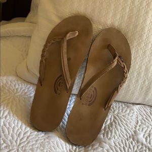 Flirty braids leather RAINBOW sandals